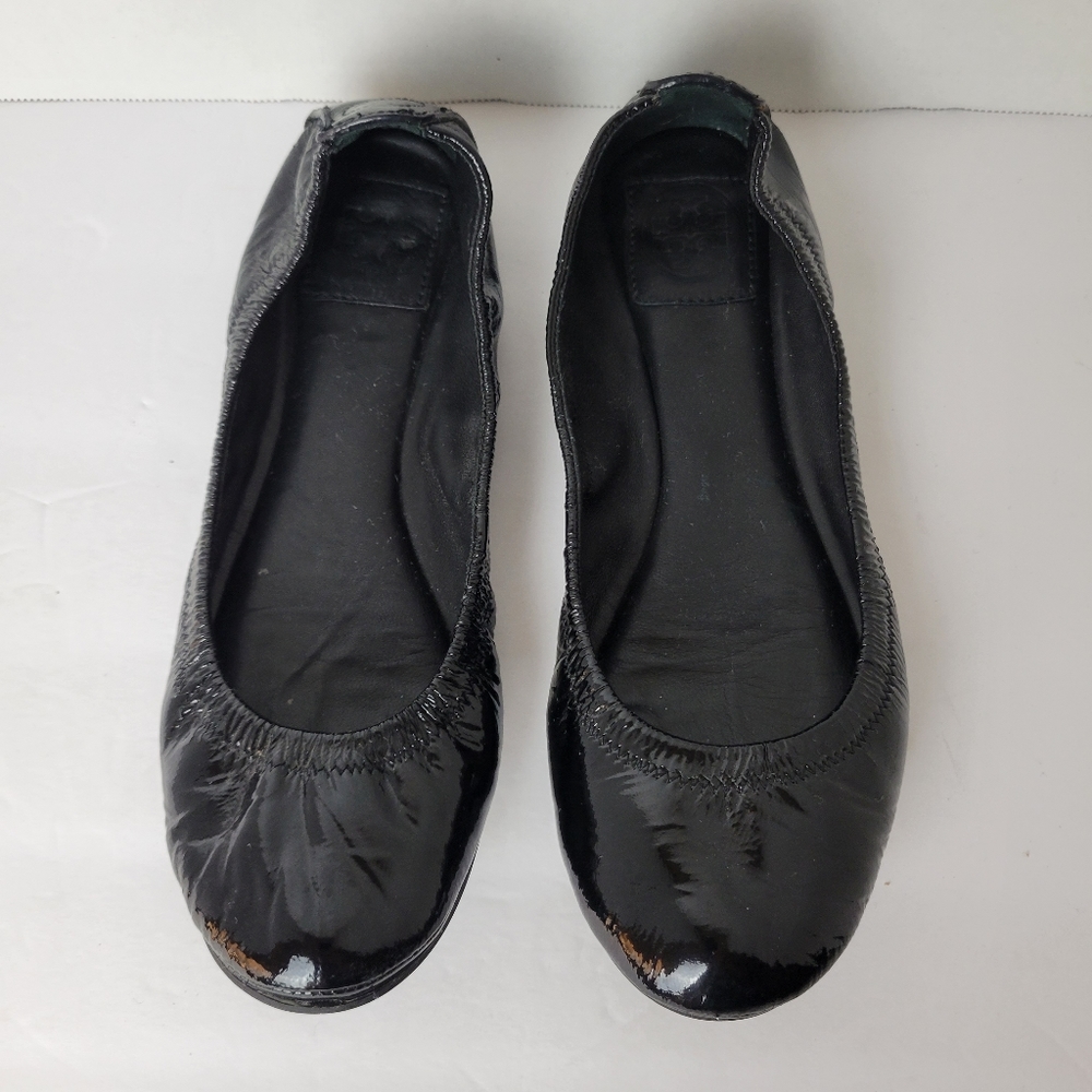 Tory Burch Black Patent Leather Ballet Flats